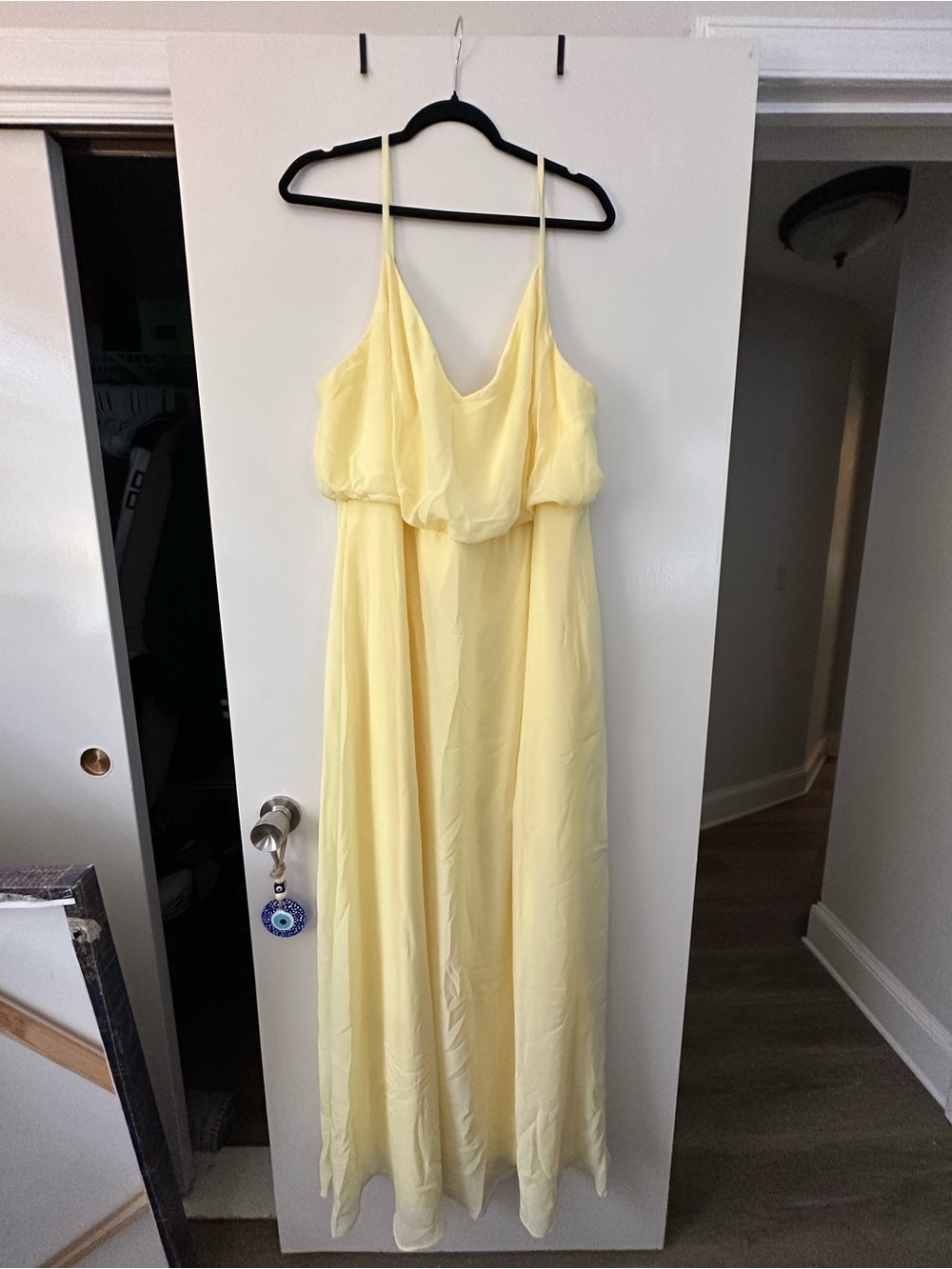 Birdy Grey Soft Yellow Spaghetti Strap Maxi Dress